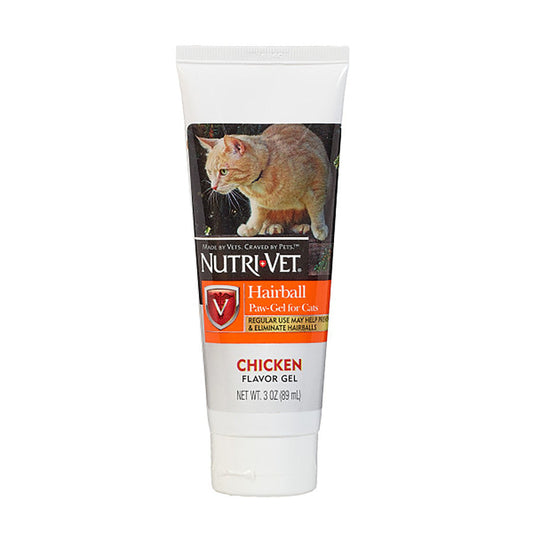 Nutri-Vet Hairball Chicken Flavor Paw-Gel for Cats 1ea/3 oz