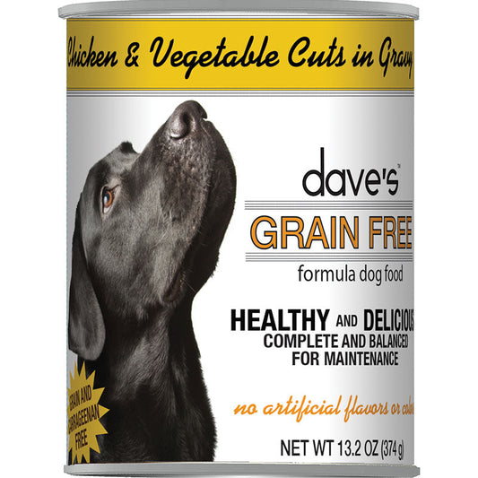 Dave's Cat's Dog Grain Free Chicken And Vegetable Cuts In Gravy - 13.2oz. (Case of 12)