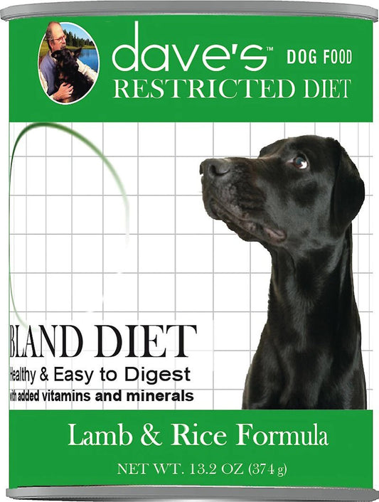 Dave's Cat's Dog Restricted Diet Bland  Lamb And Rice Formula 13oz. (Case of 12)