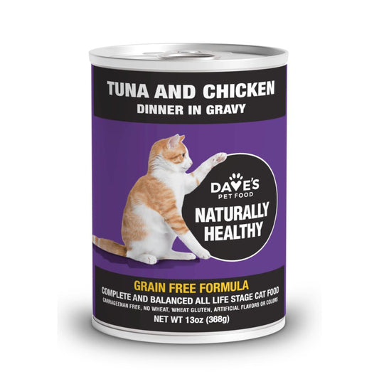 Dave'S Pet Food Cat Naturally Healthy Grain Free Tuna Chicken 12/13Oz