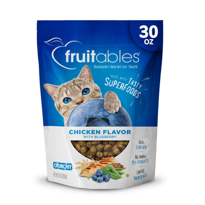 Fruitables Limited Ingredient Crunchy Cat Treats Chicken w/Blueberry, 1ea/30oz.