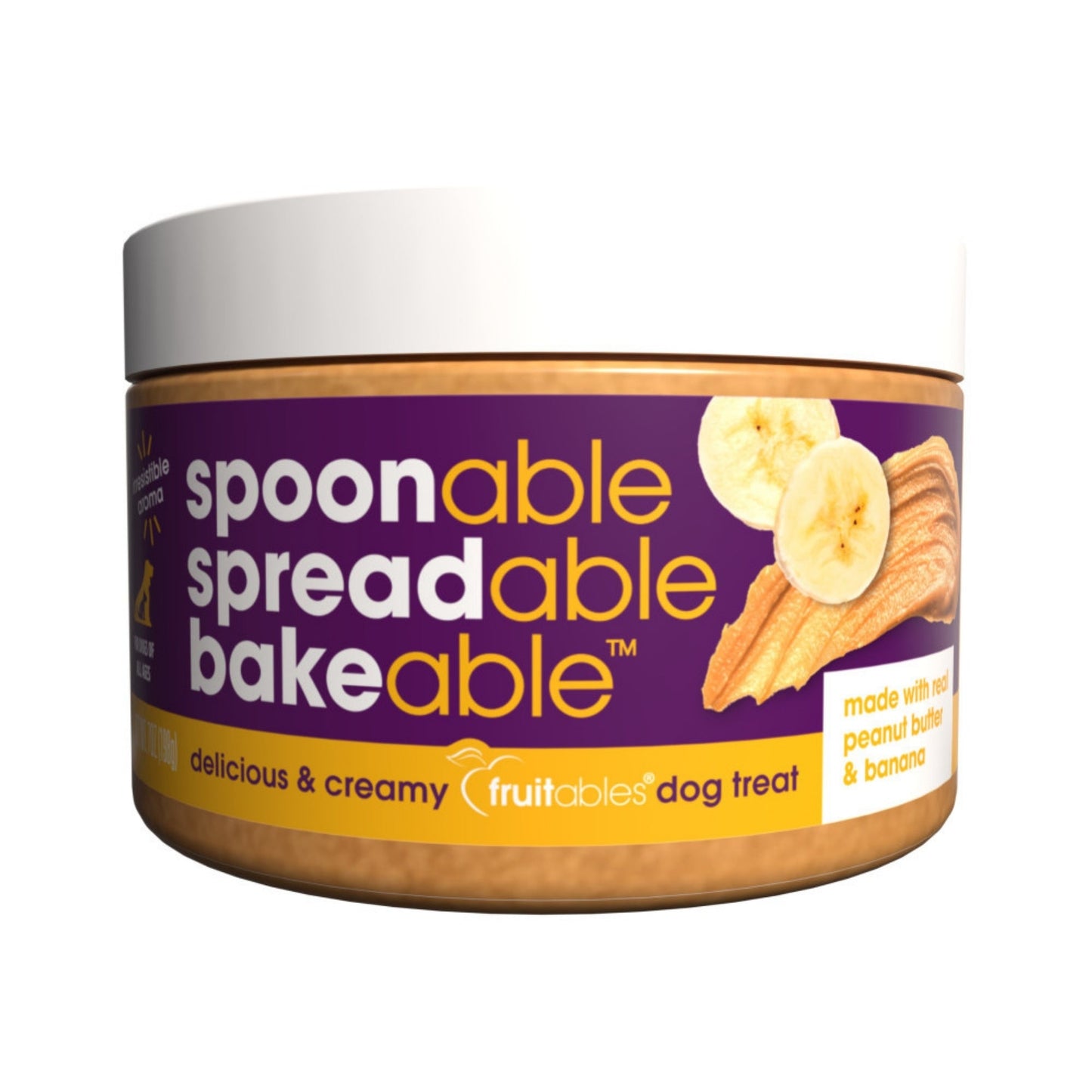 Fruitables Spreadables Creamy Dog Treat Real Peanut Butter and Banana, 1ea/7oz.