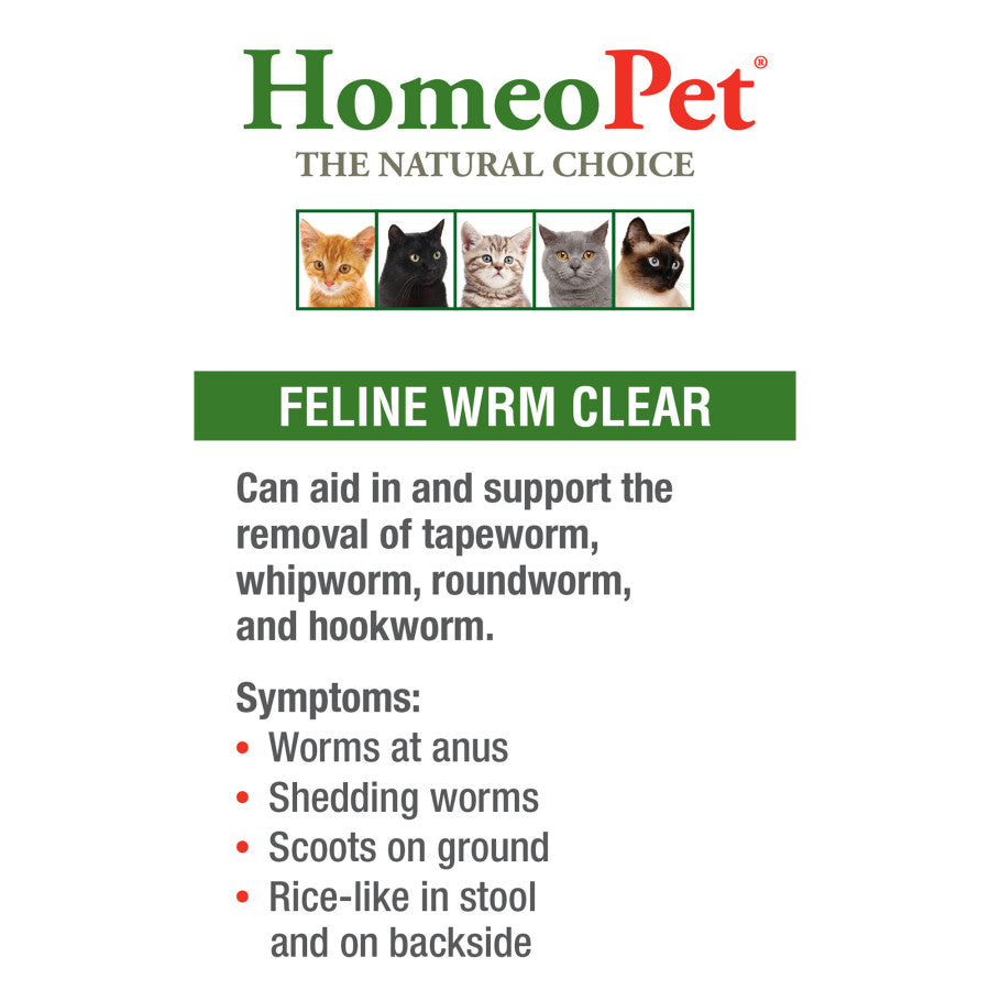 HomeoPet Feline WRM Clear 1ea/15 ml