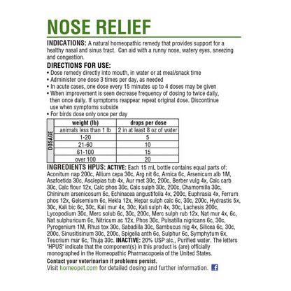 HomeoPet Nose Relief 1ea/15 ml