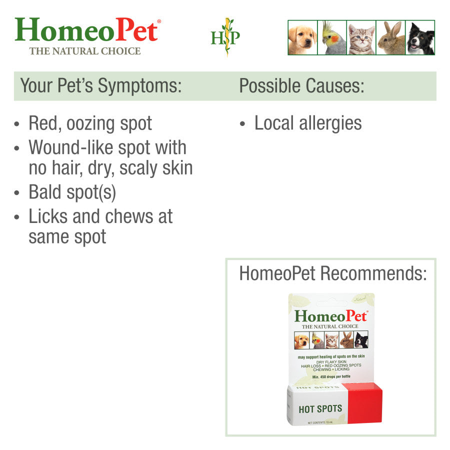 HomeoPet Hot Spots 1ea/15 ml