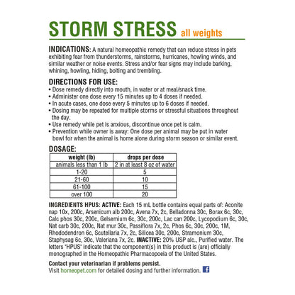 HomeoPet Storm Stress 1ea/15 ml