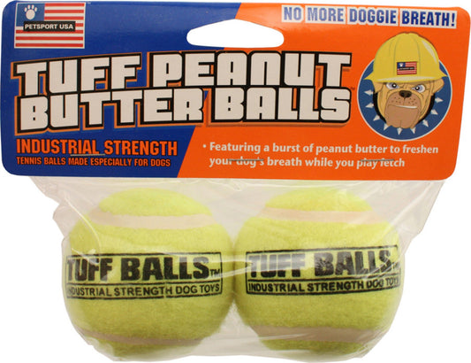 Petsport USA Peanut Butter Balls Dog toy Brown 1ea/2 pk, 2.5 in