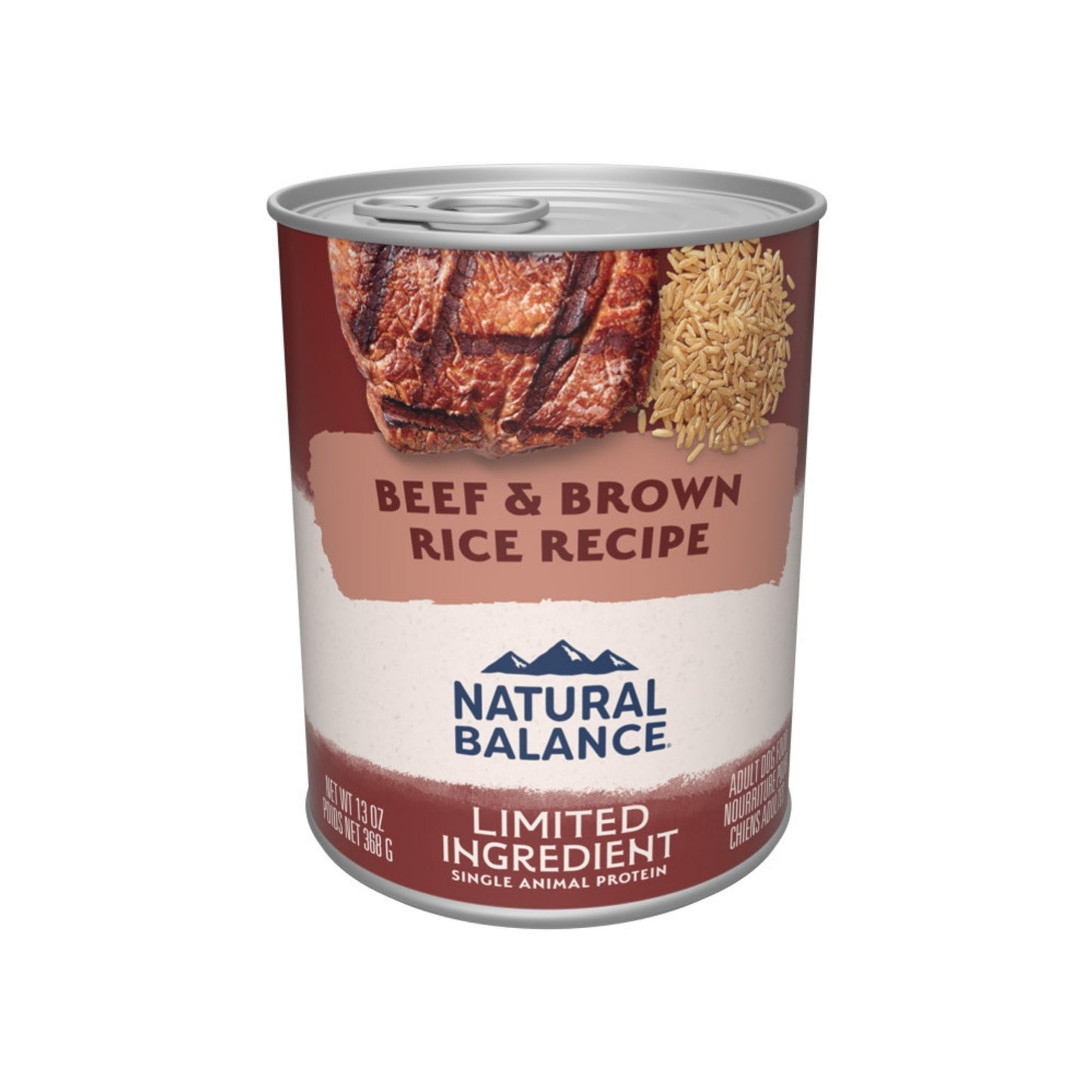 Natural Balance Pet Foods L.I.D. Wet Dog Food Beef & Brown Rice 13oz. (Case of 12)