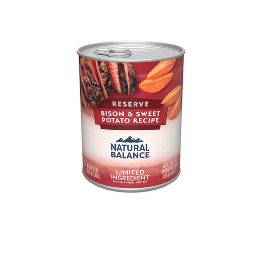 Natural Balance Pet Foods LID Reserve Canned Dog Food Buffalo & Sweet Potatoes 13oz. (Case of 12)