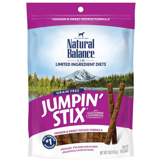 Natural Balance Pet Foods Rewards Jumpin' Stix Soft & Meaty Dog Treats Standard Venison 1ea/4 oz