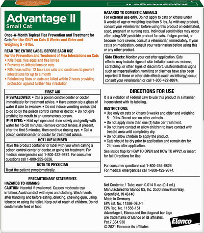 Advantage II Small Cat Single Dose Orange