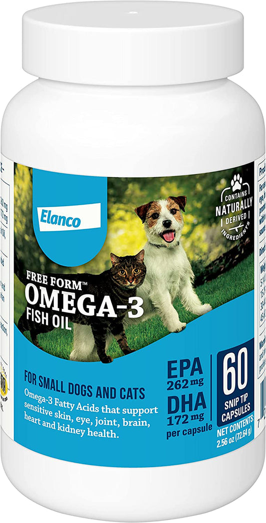 Bayer Dog Cat Omega-3 Fish Oil Capsules 60ct.