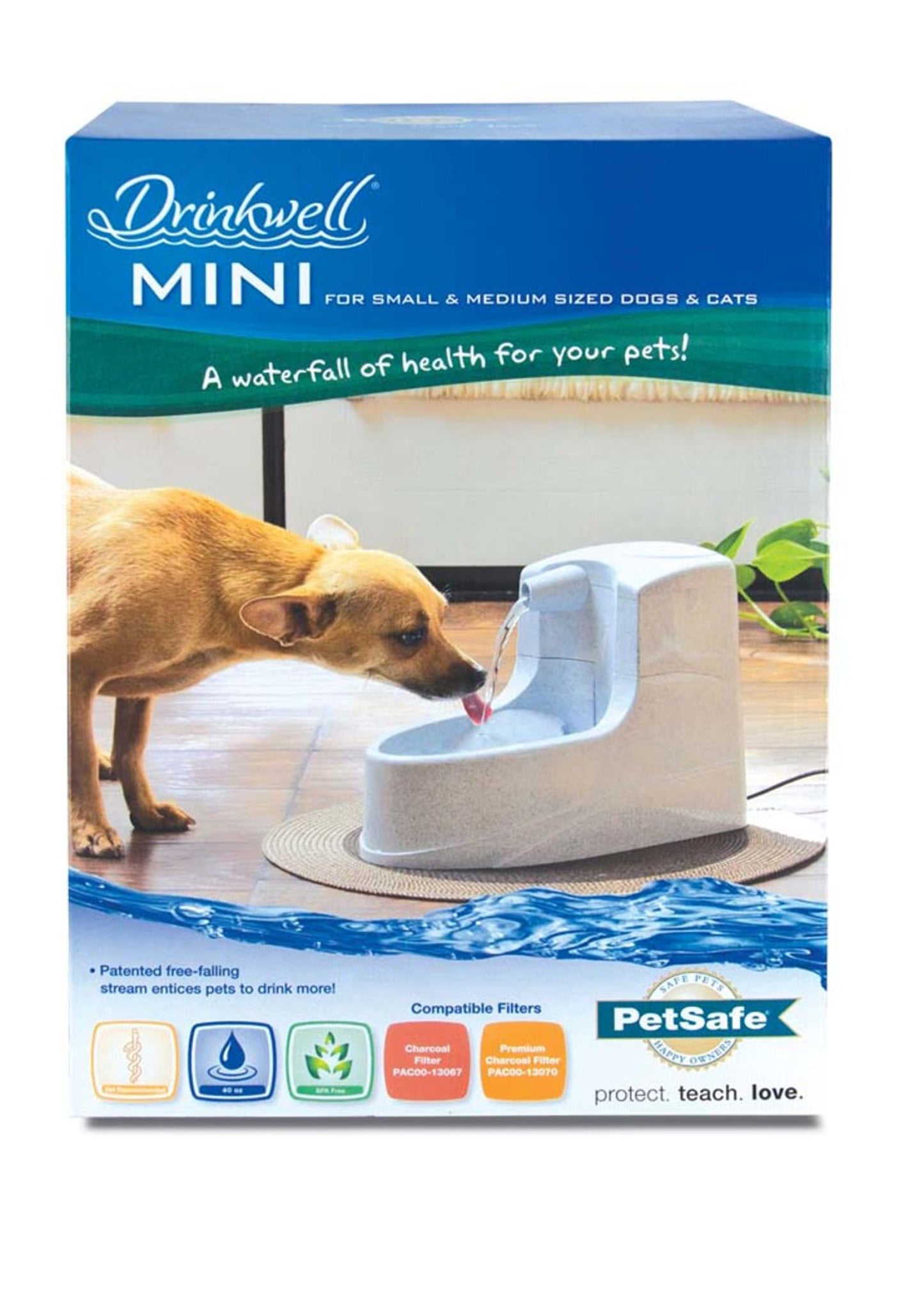 Drinkwell Mini Pet Fountain White 1ea