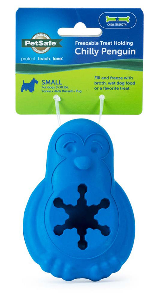 Busy Buddy Penguin Dog Toy Blue 1ea/SM