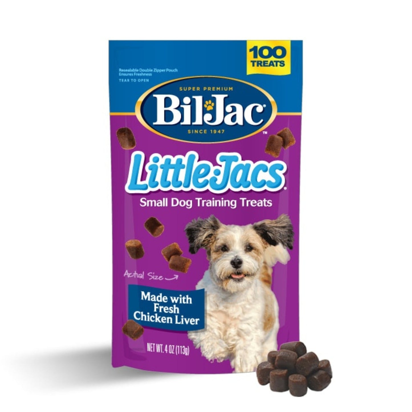 Bil-Jac Little Jacs Soft Training Dog Treats Chicken Liver 4oz. (Case of 10)