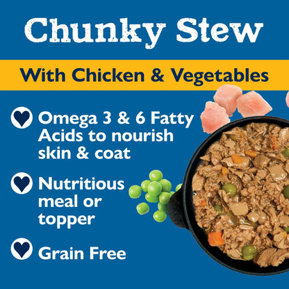 Bil-Jac Chunky Stew Wet Dog Food Chicken/Vegetables 3.5oz. (Case of 12)