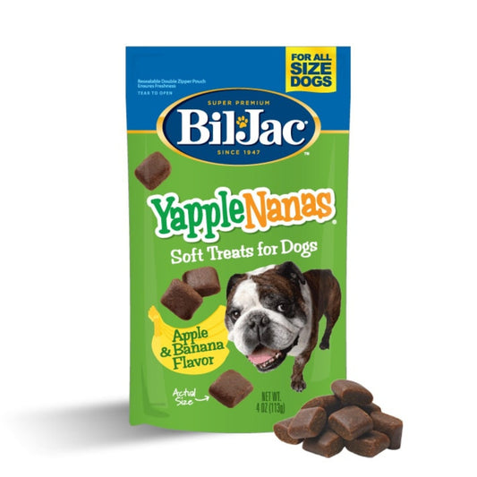 Bil-Jac Yapplenanas Soft Dog Treats Apple/Banana 4oz. (Case of 10)