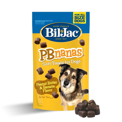 Bil-Jac Pbnanas Soft Dog Treats Peanut Butter/Banana 4oz. (Case of 10)