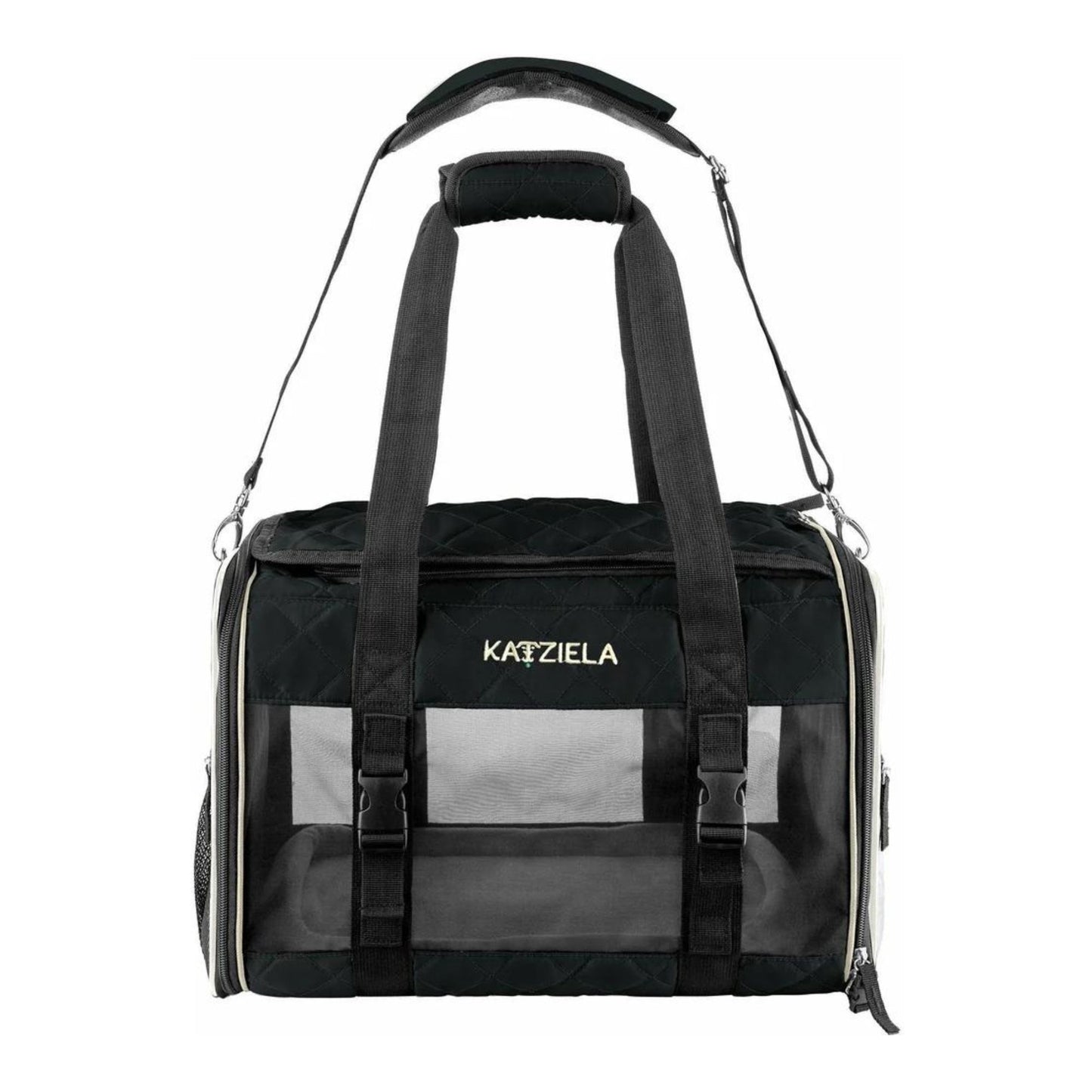 Katziela Quilted Companion Carrier Black Small