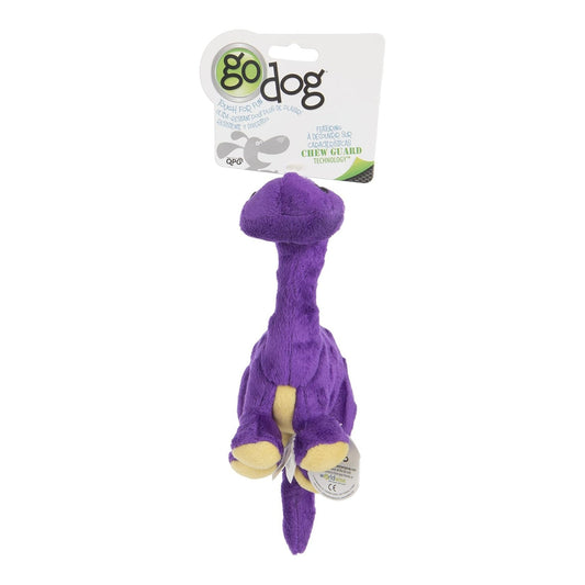 Godog Dinos Bruto The Brontosaurus Dog Toy Purple Small