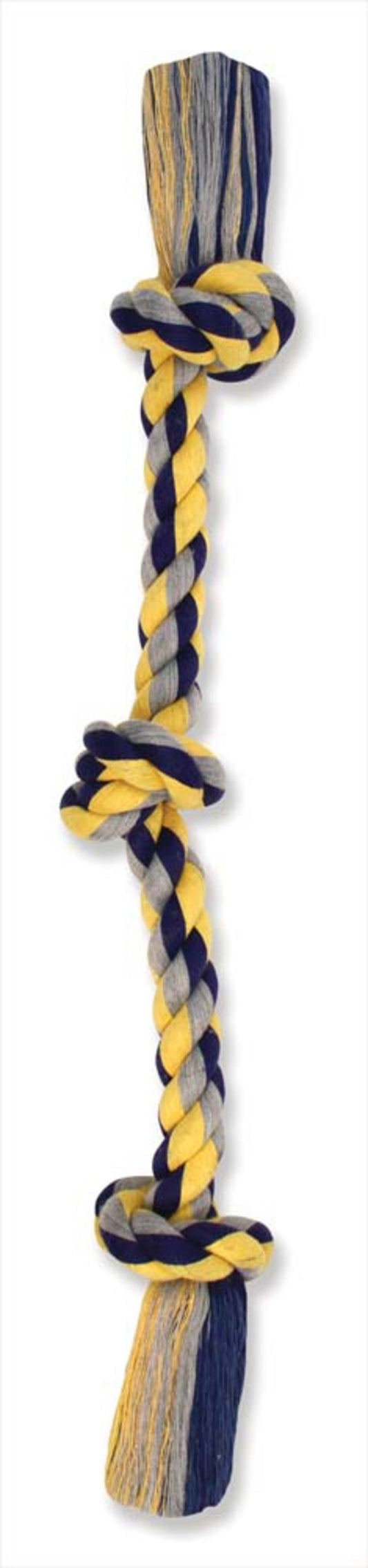 Mammoth Pet Products Cotton blend Color 3 Knot Rope Tug Toy Assorted 1ea/36 in, XL