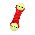 Mammoth Pet Products Twister Bone w/2 Tennis Balls Dog Toy Red 1ea/MD, 9 in