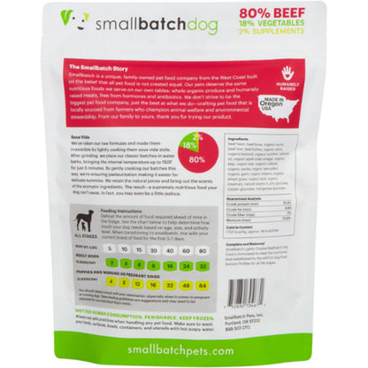 Smallbatch Dog Frozen Lightly Cooked Beef 5Lb