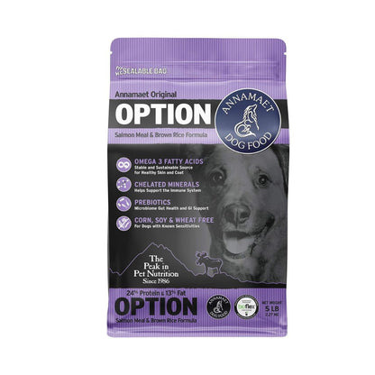 Annamaet Dog Option 24% 5Lb Salmon Brown Rice