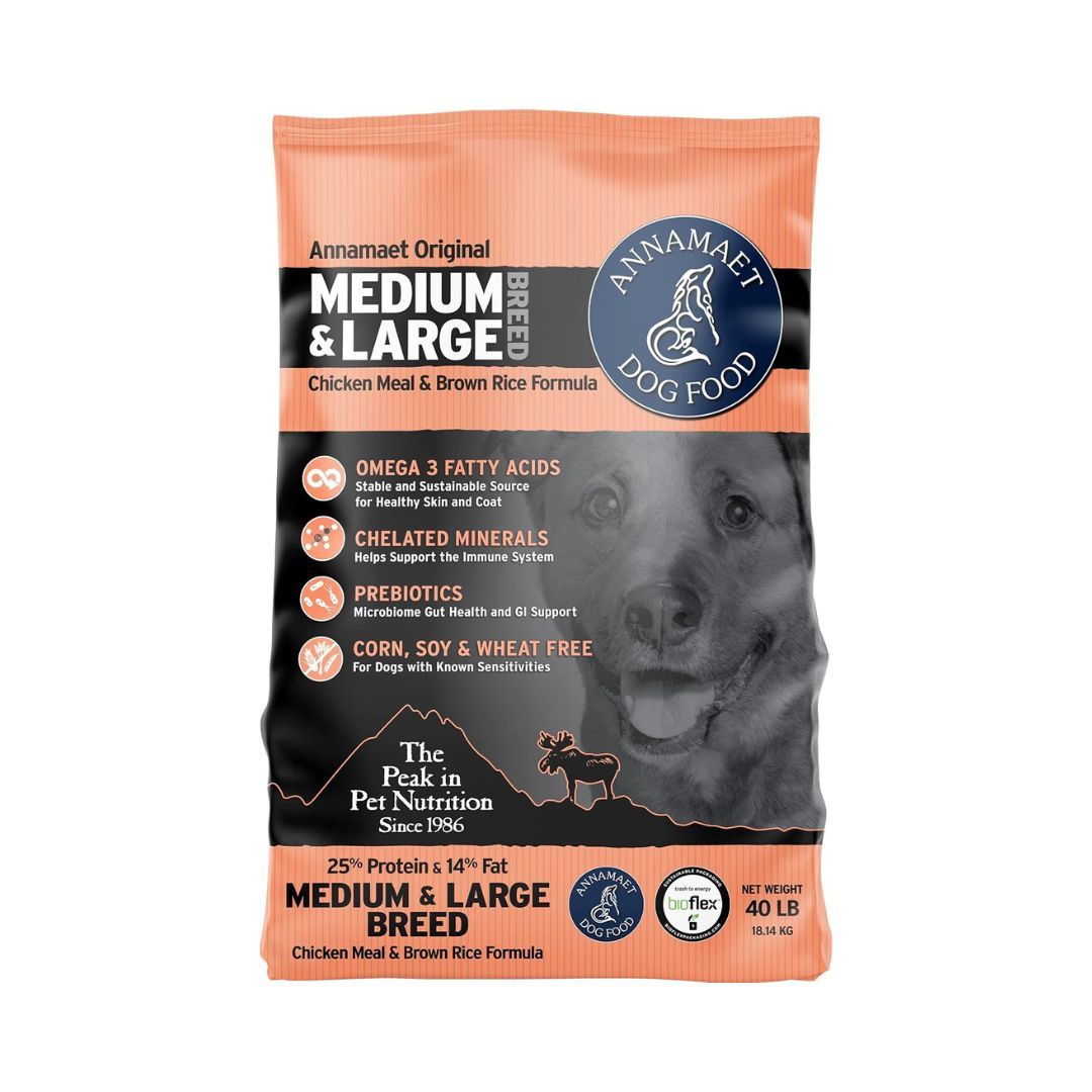 Annamaet Original Dd 40Lb Med/Lrg Brd 25% (Encore) Chicken Brown Rice