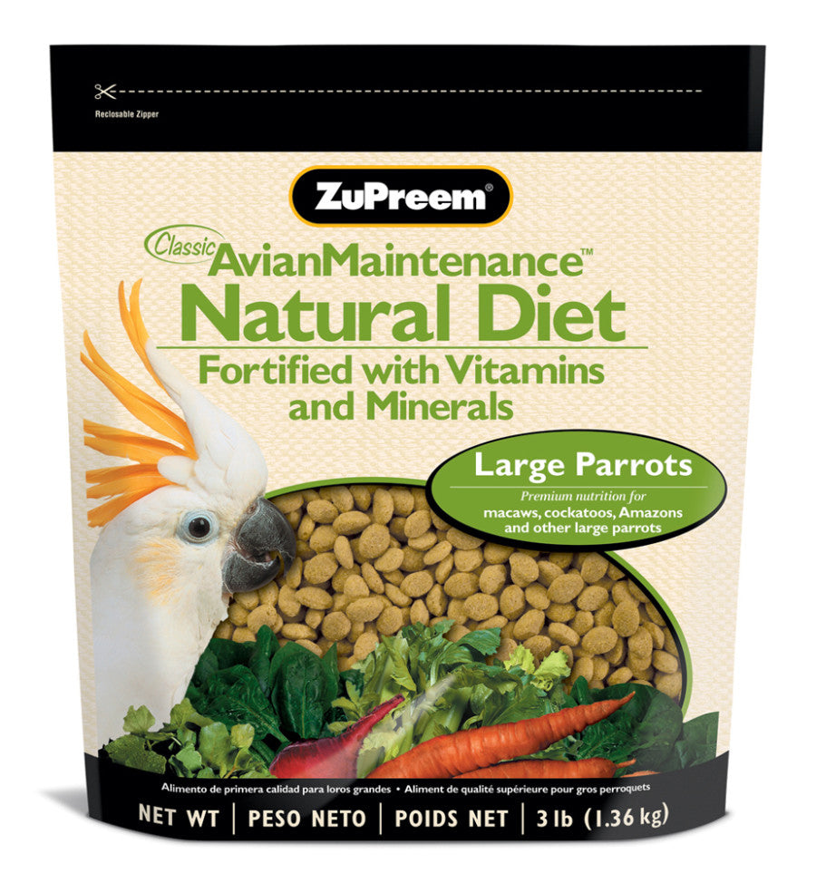 ZuPreem Natural Bird Food Large Parrots 1ea/3 lb