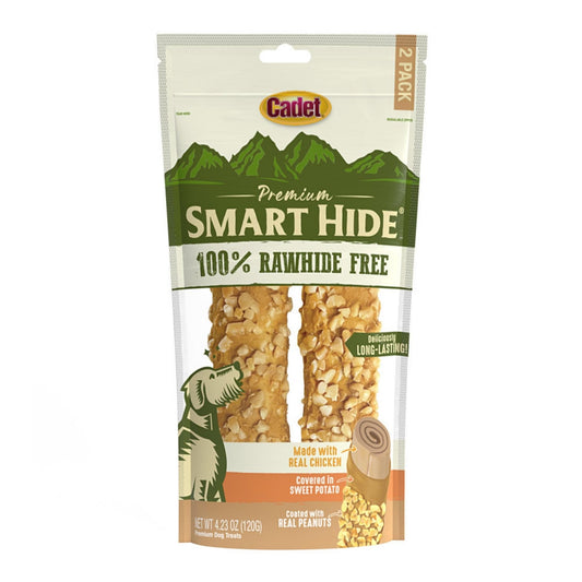 Cadet Smart Hide Rawhide Free Dog Chews Peanuts, 1ea/Medium/Large (2 ct)