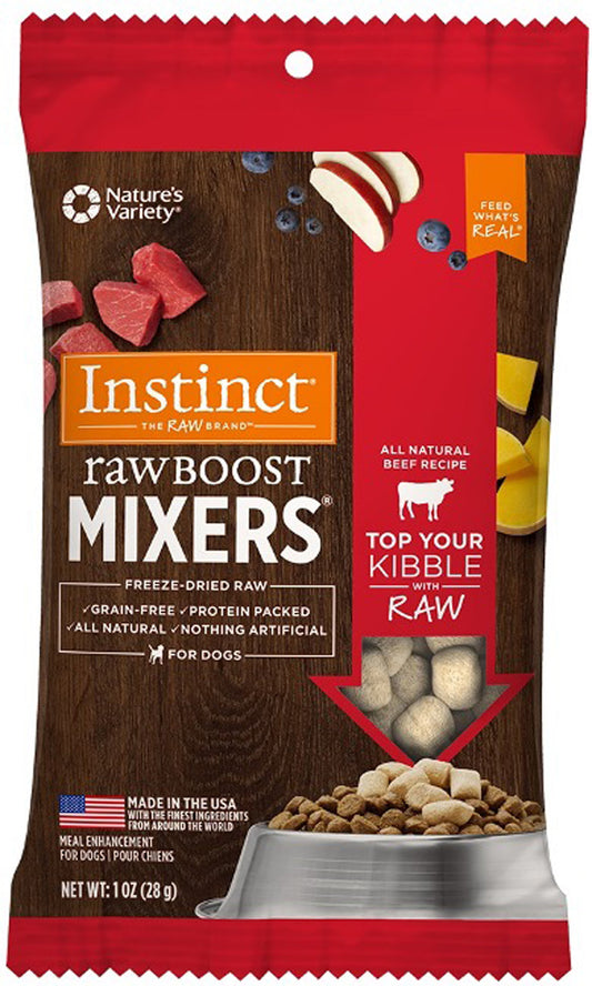 Natures Variety Raw Boost Mixer Dog Beef Trial 1oz./4Bx Instinct Freeze Dried