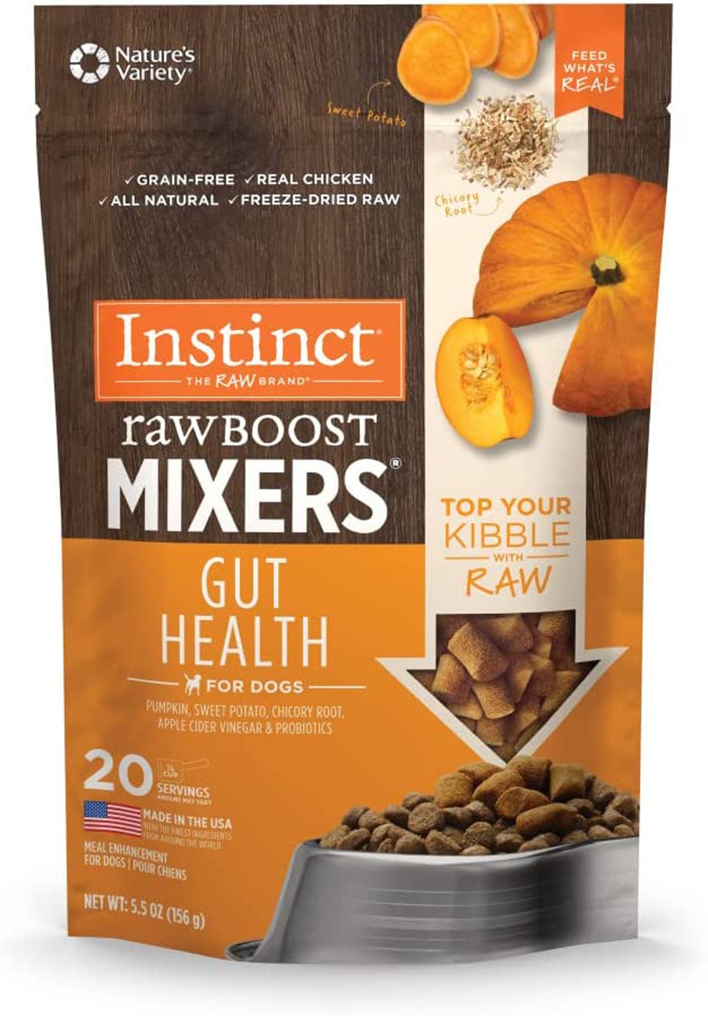 Natures Variety Raw Boost Mixer Dog Gut Health 5.5oz.