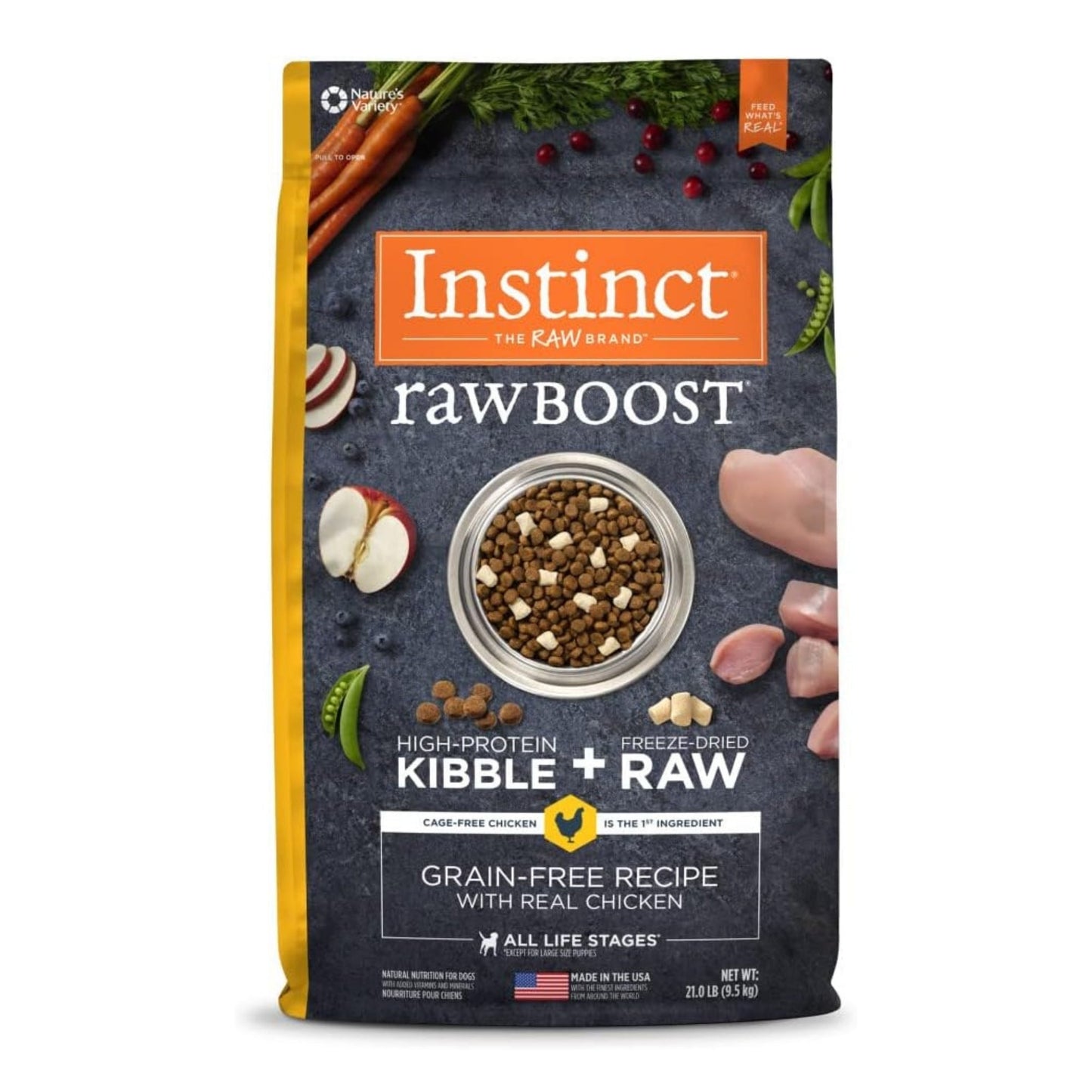 Natures Variety Instinct Dog Raw Boost Chicken 21Lb Grainfree