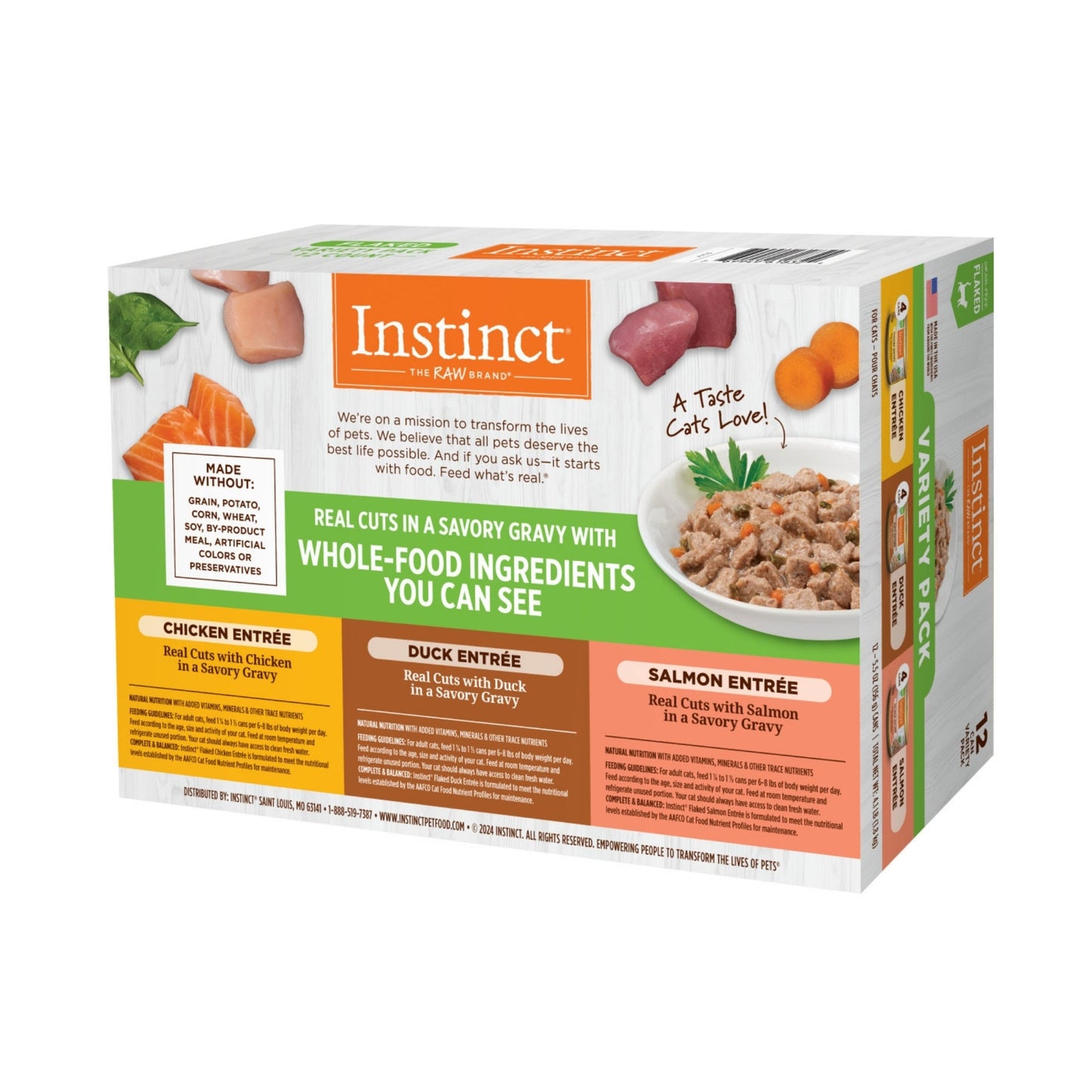 Natures Variety Instinct Cat Can 5.5oz. Flaked Variety Pack (Case of 12)