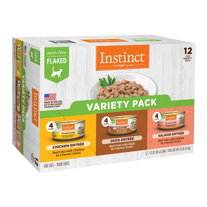 Natures Variety Instinct Cat Can 5.5oz. Flaked Variety Pack (Case of 12)