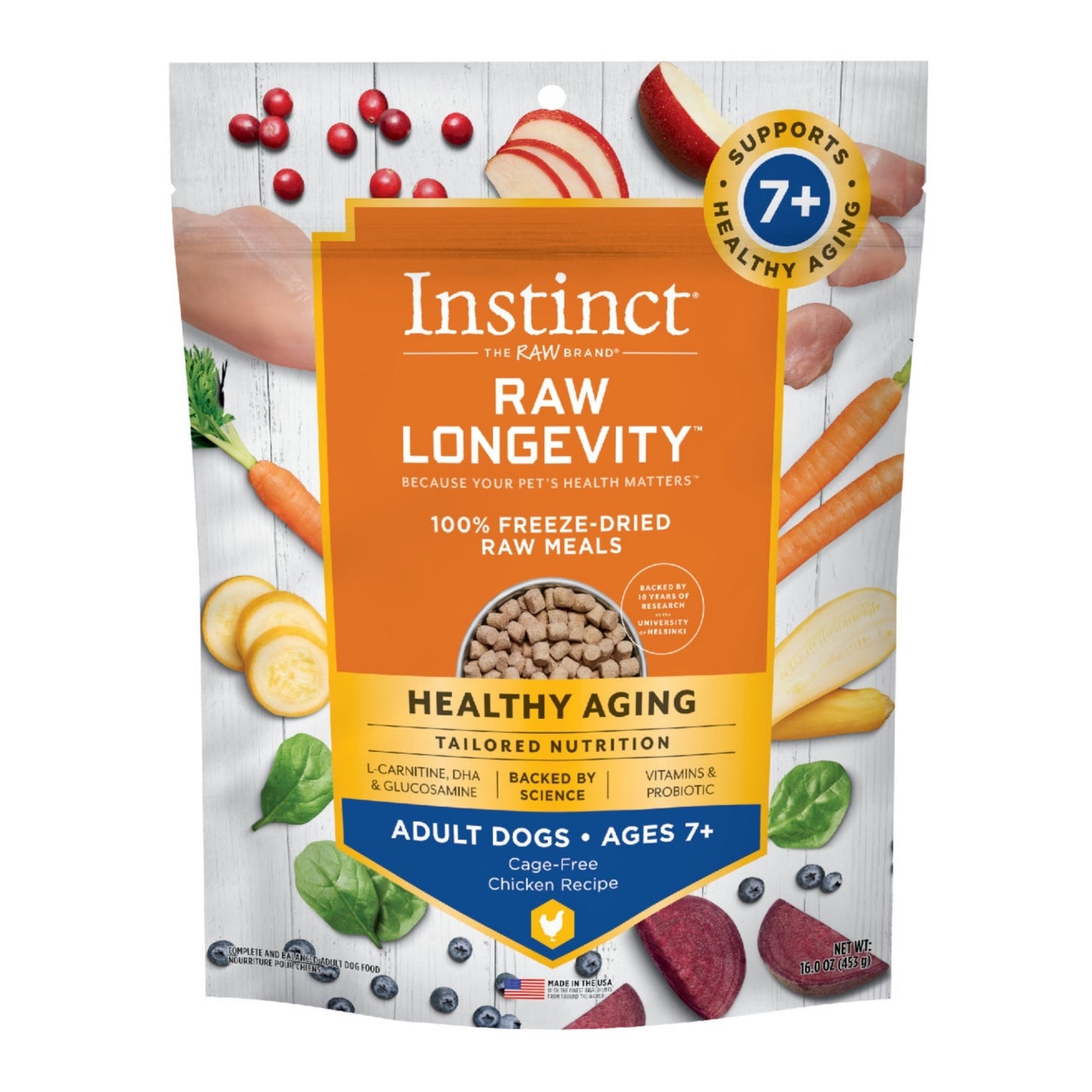 Natures Variety Raw Longevity Dog Freeze-dried 16oz. 7+ Chicken Bites