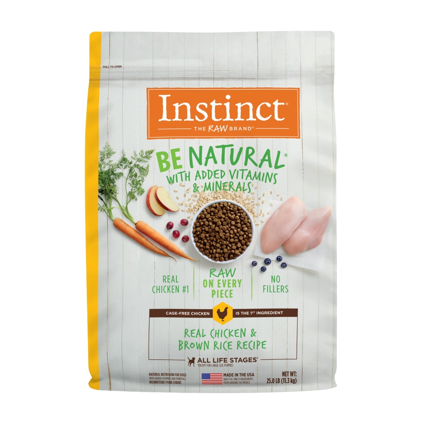 Natures Variety Instinct Dog Be Natural Chicken Brown Rice 25Lb