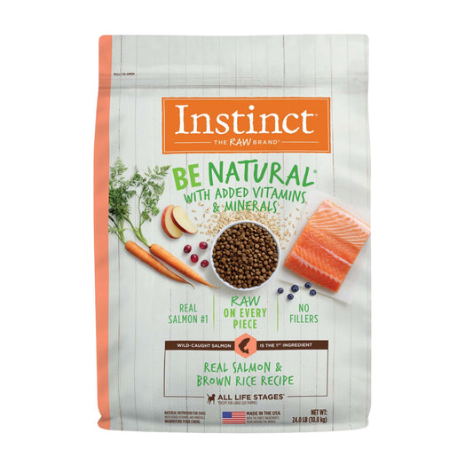 Natures Variety Instinct  Dog Be Natural Salmon Brown Rice 24Lb