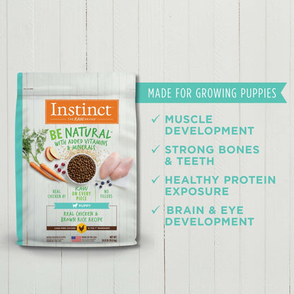 Natures Variety Instinct Dog Be Natural Puppy Chicken Brown Rice 24Lb