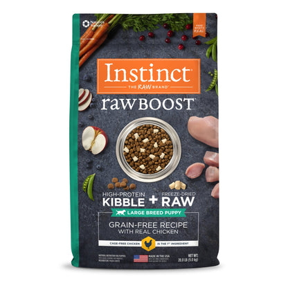 Natures Variety Instinct Dog Raw Boost Puppy Large Breed Chicken 20Lb Grainfree