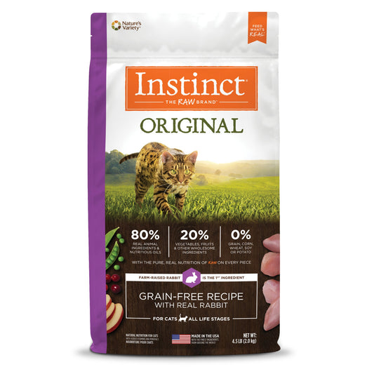 Natures Variety Instinct Cat Original Rabbit 4.5Lb  Grain free