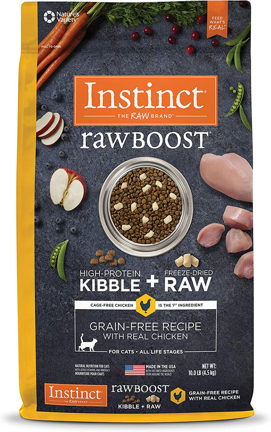 Natures Variety Instinct Cat Raw Boost Chicken 10Lb Grainfree