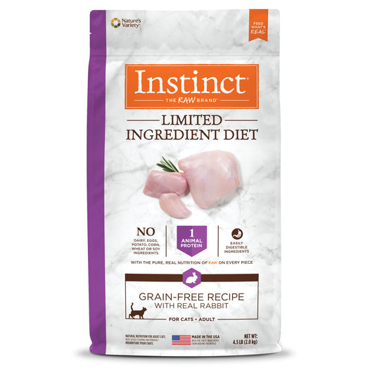 Natures Variety Instinct Cat Limited Ingredient Rabbit 4.5Lb Grain free