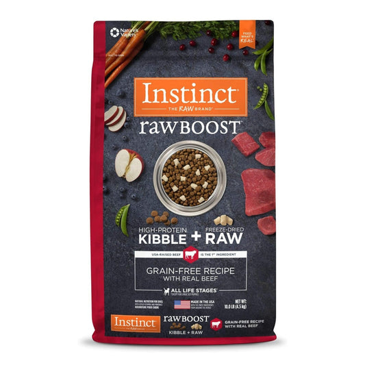 Natures Variety Instinct Dog Raw Boost Beef 10Lb Grainfree