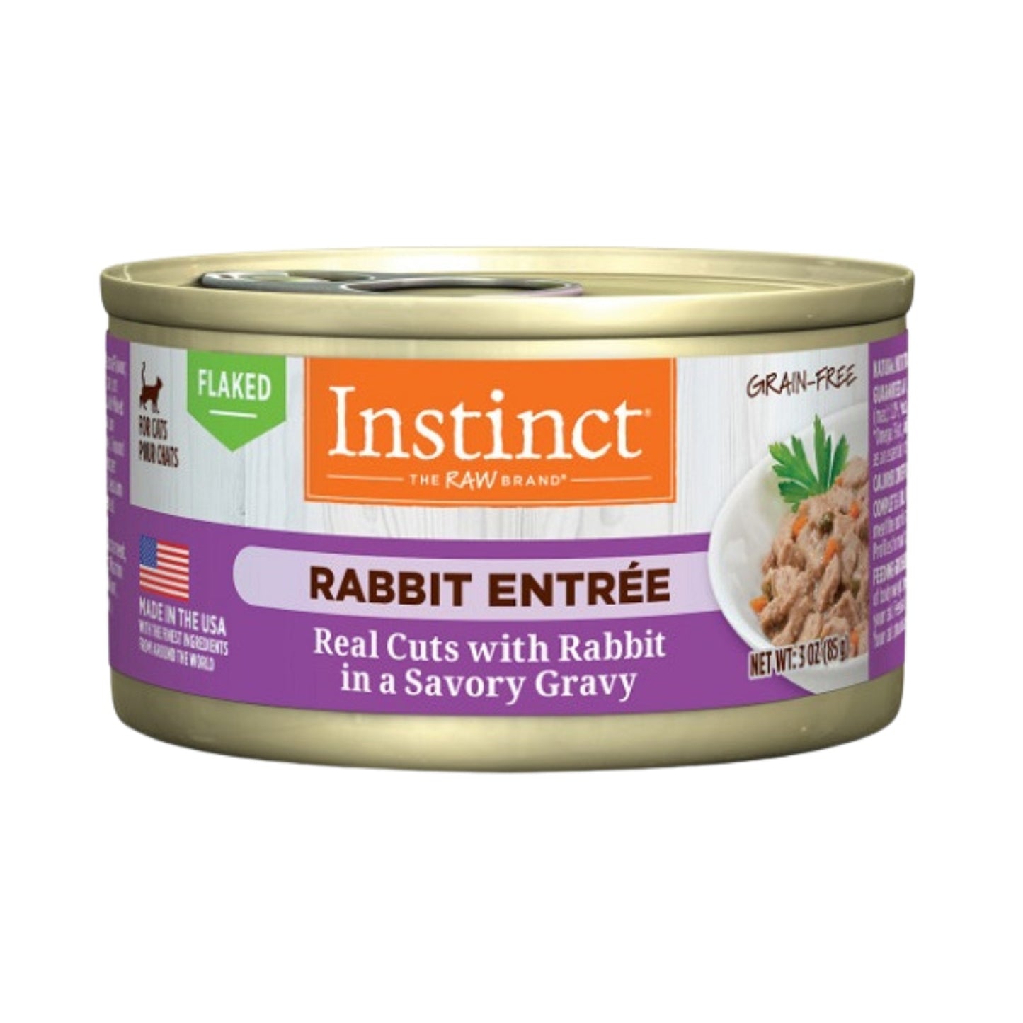 Natures Variety Instinct Cat Can 3oz. Rabbit Flaked (Case of 24)