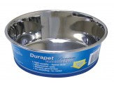 OurPets Rubber-Bonded Premium Stainless Steel Dog Bowl Silver 1ea