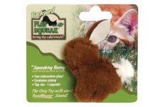 OurPets Play-N-Squeak Backyard Bunny Catnip Toy Brown 1ea