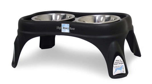 OurPets Bone Dog Feeder Black 1ea/8 in