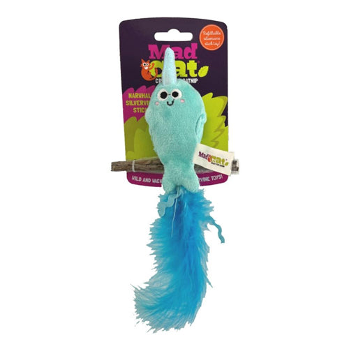 Mad Cat Narwhal with Silvervine Cat Toy 1ea/SM